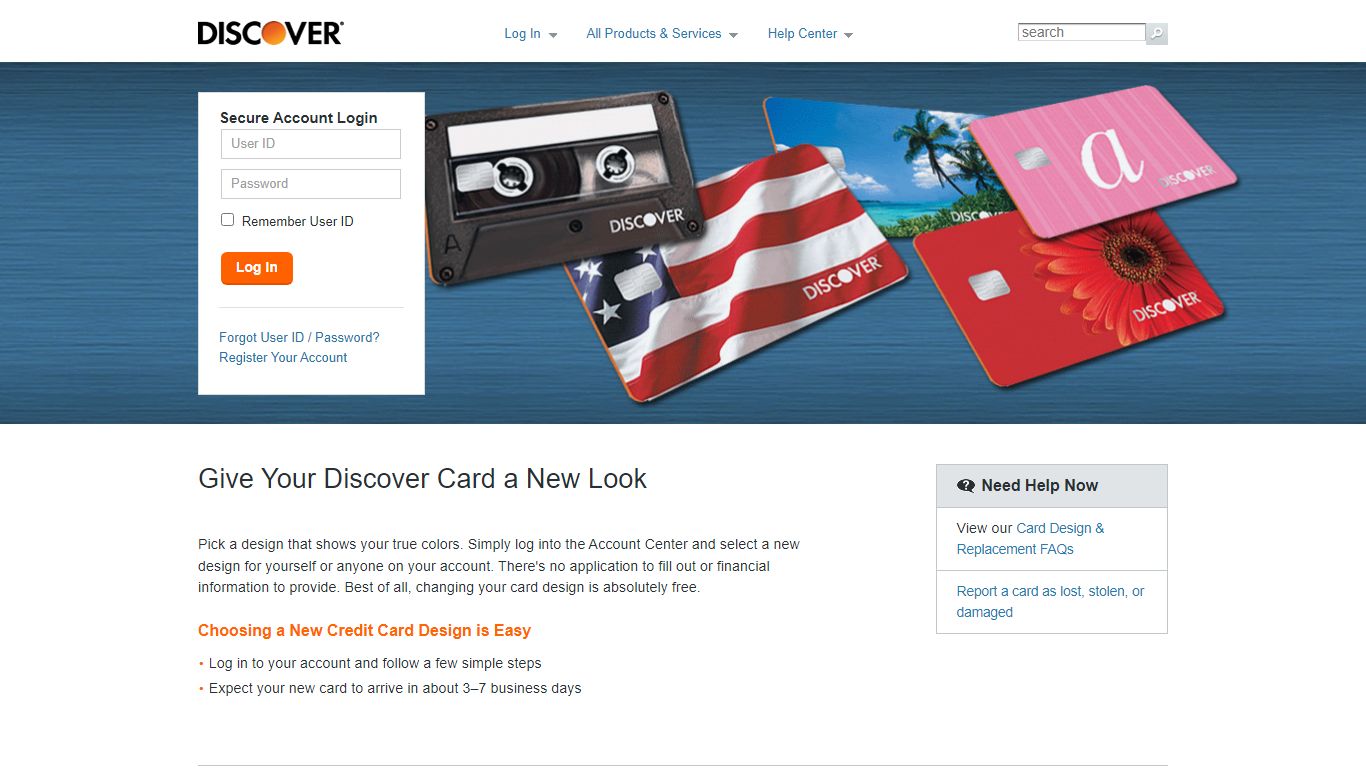 Choose Credit Card Designs | Discover